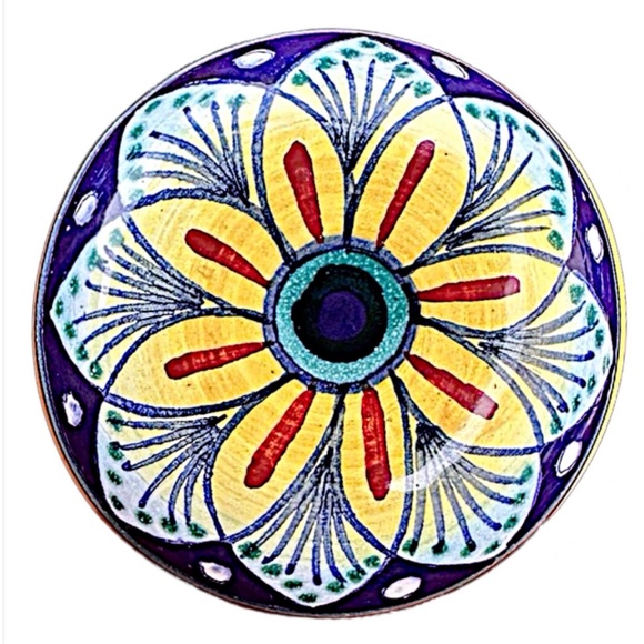 DERUTA Siena Dipinte A Mano Hand Painted Ceramic Trinket Box 2” Lidded Italy - Picture 2 of 6